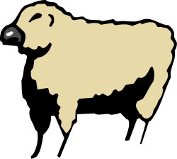 Sheep Clipart on Black Background - Stunning Unique Design