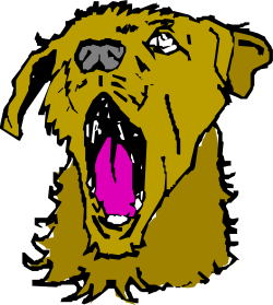 Dog with Open Mouth and Tongue Out Clipart - Playful Pet Illustrations