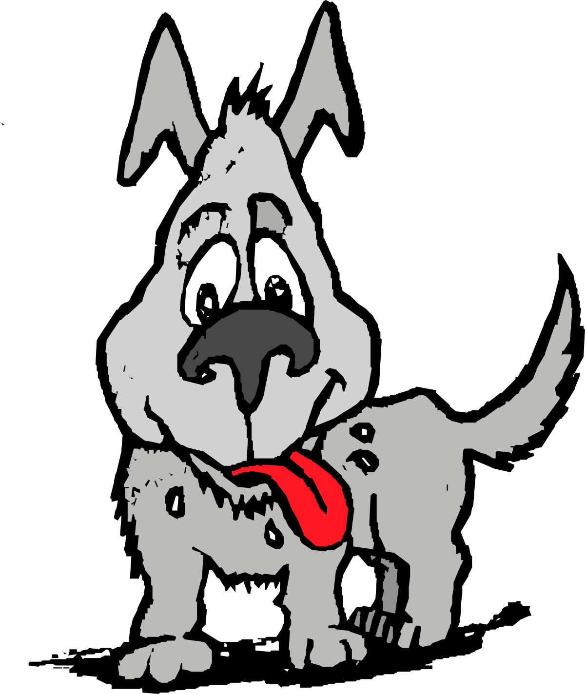 Dog with Red Collar and Black Nose - Vibrant Clipart Collection