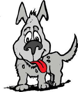 Dog with Red Collar and Black Nose - Vibrant Clipart Collection