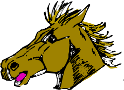 Horse Head Clipart with Pink Nose - Perfect for Creative Projects
