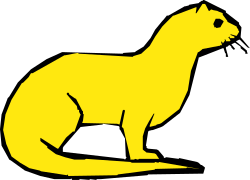 Yellow Cat on White Box Clipart - Charming Pet Illustration