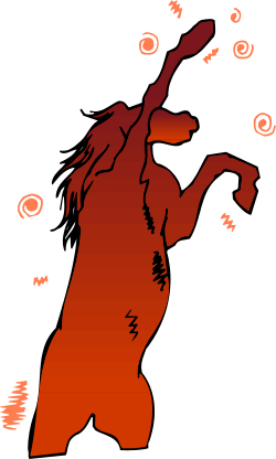 Silhouette of a Man with Hat and Long Beard Clipart