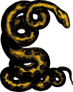 Spiral of Yellow Paint on Black Background Clipart