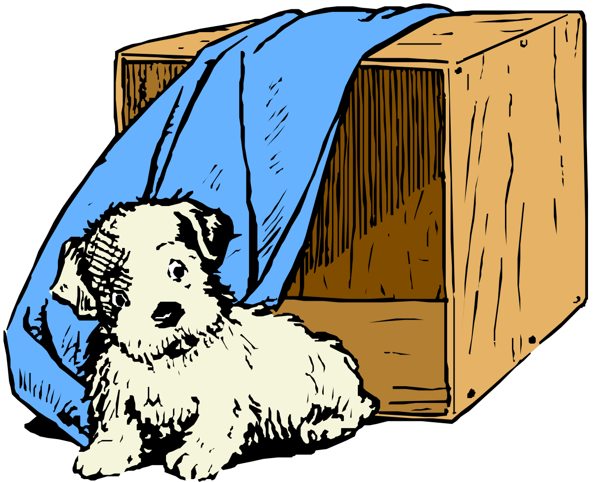 Dog Under Blanket Clipart: Cozy Canine Comfort