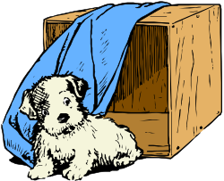 Dog Under Blanket Clipart: Cozy Canine Comfort