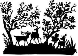 Deer Silhouette Clipart: Elegant Black and White Design for Wildlife Themes