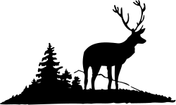 Black and White Figure in Darkness Clipart