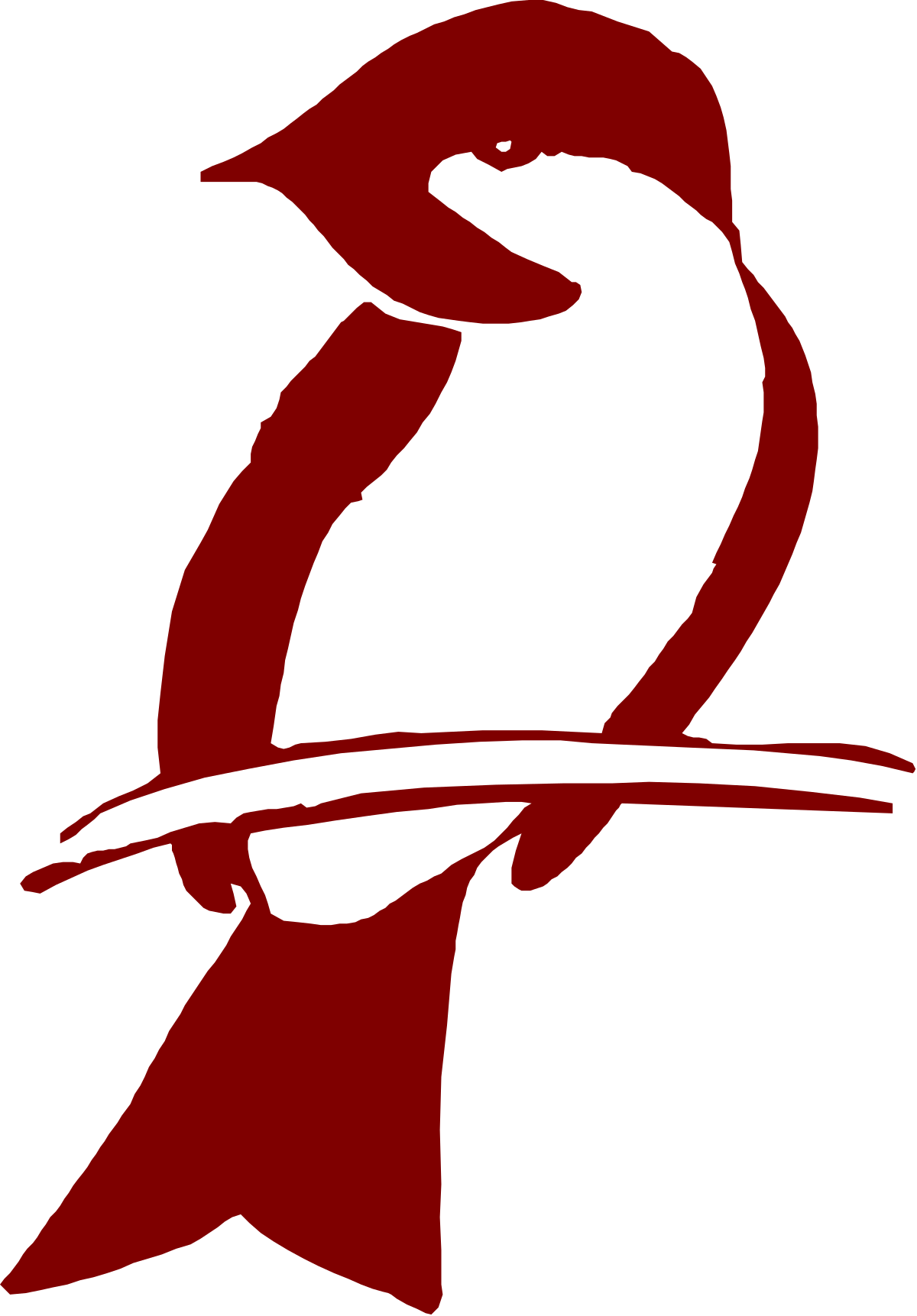 a bird sitting on a branch with a red background clip art png transparent Bird on Branch with Red Background - Vibrant Clipart Design