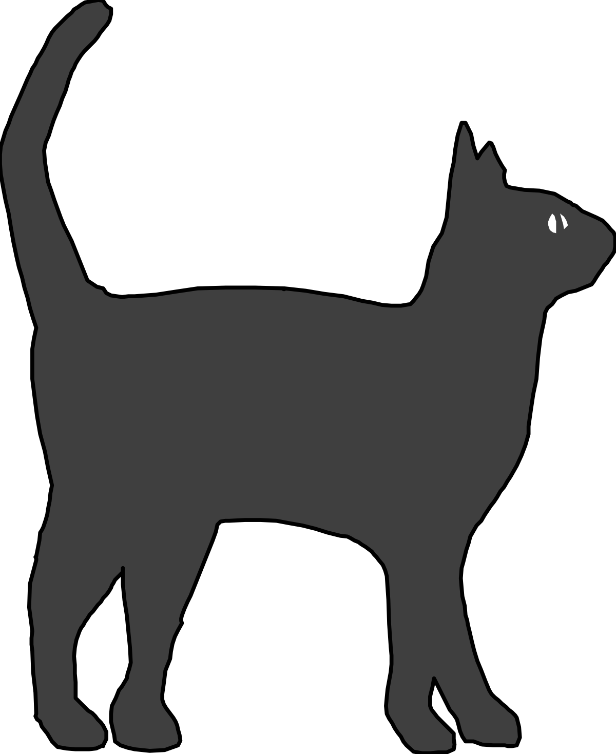 a black cat silhouetted on a black background clip art png transparent Black Cat Silhouette on Dark Background - Perfect for Halloween Themes