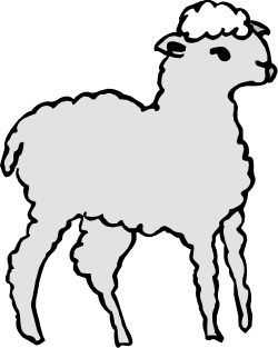 Silhouetted Sheep on Black Background Clipart for Creative Projects