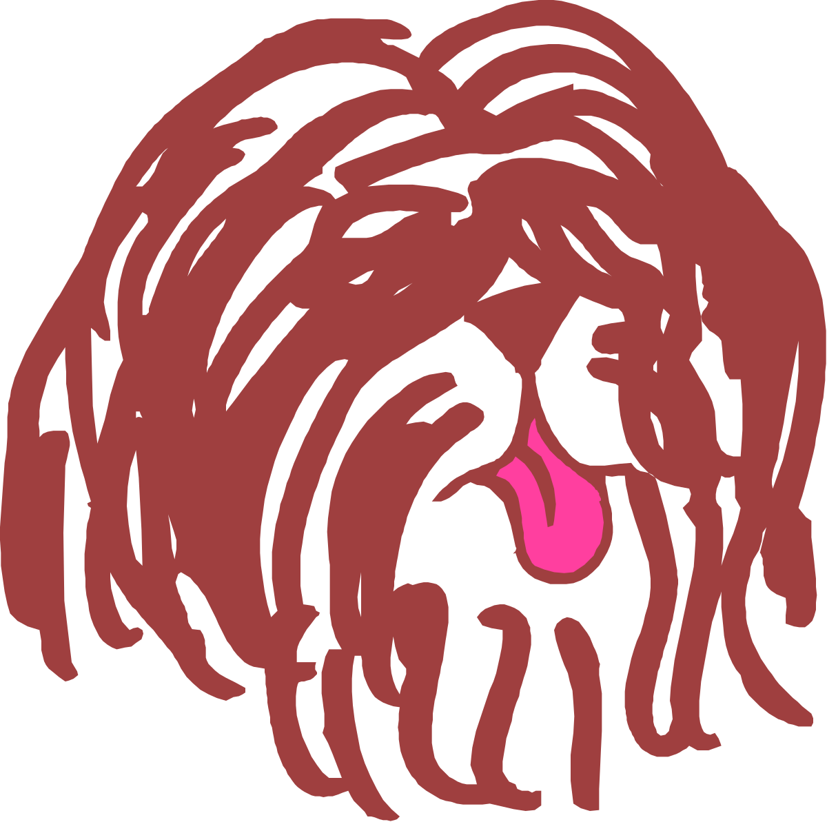 Lion with Pink Nose Clipart - Whimsical Animal Graphics