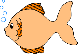 Fish with Bubbles Floating in Mouth - Playful Clipart Illustration