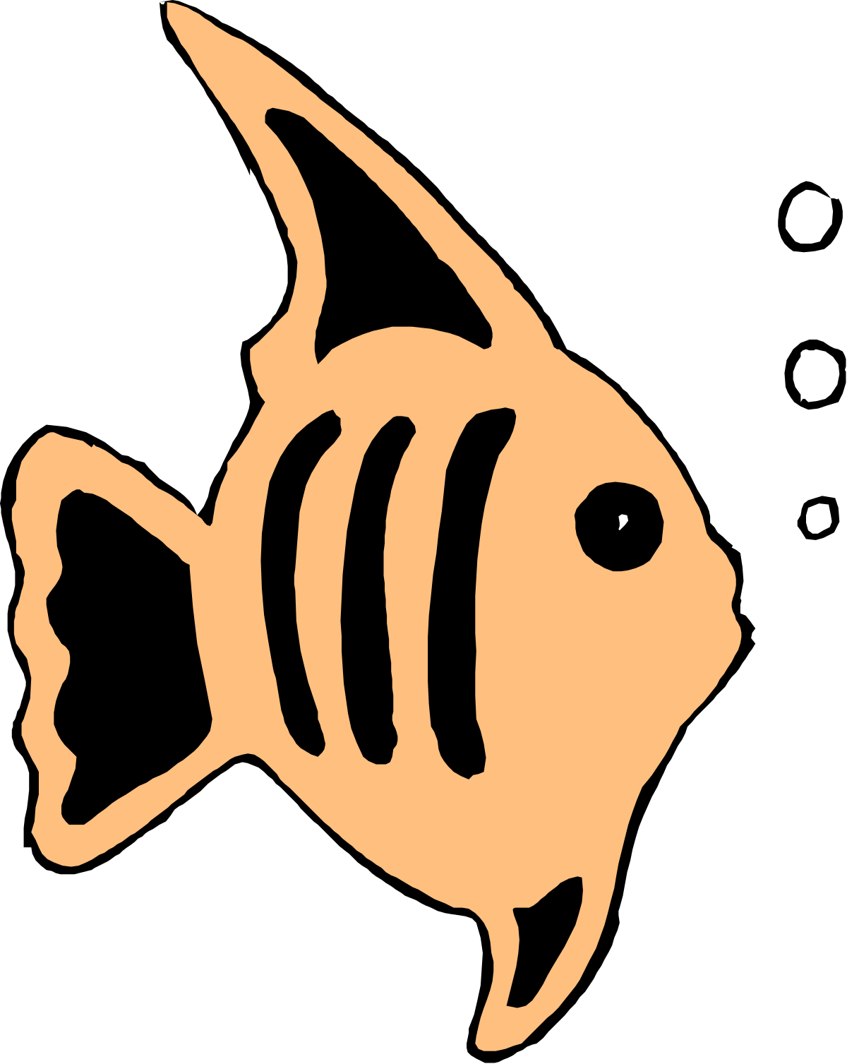 a fish with a black background clip art png transparent Fish Clipart on Black Background - Stunning Underwater Graphics