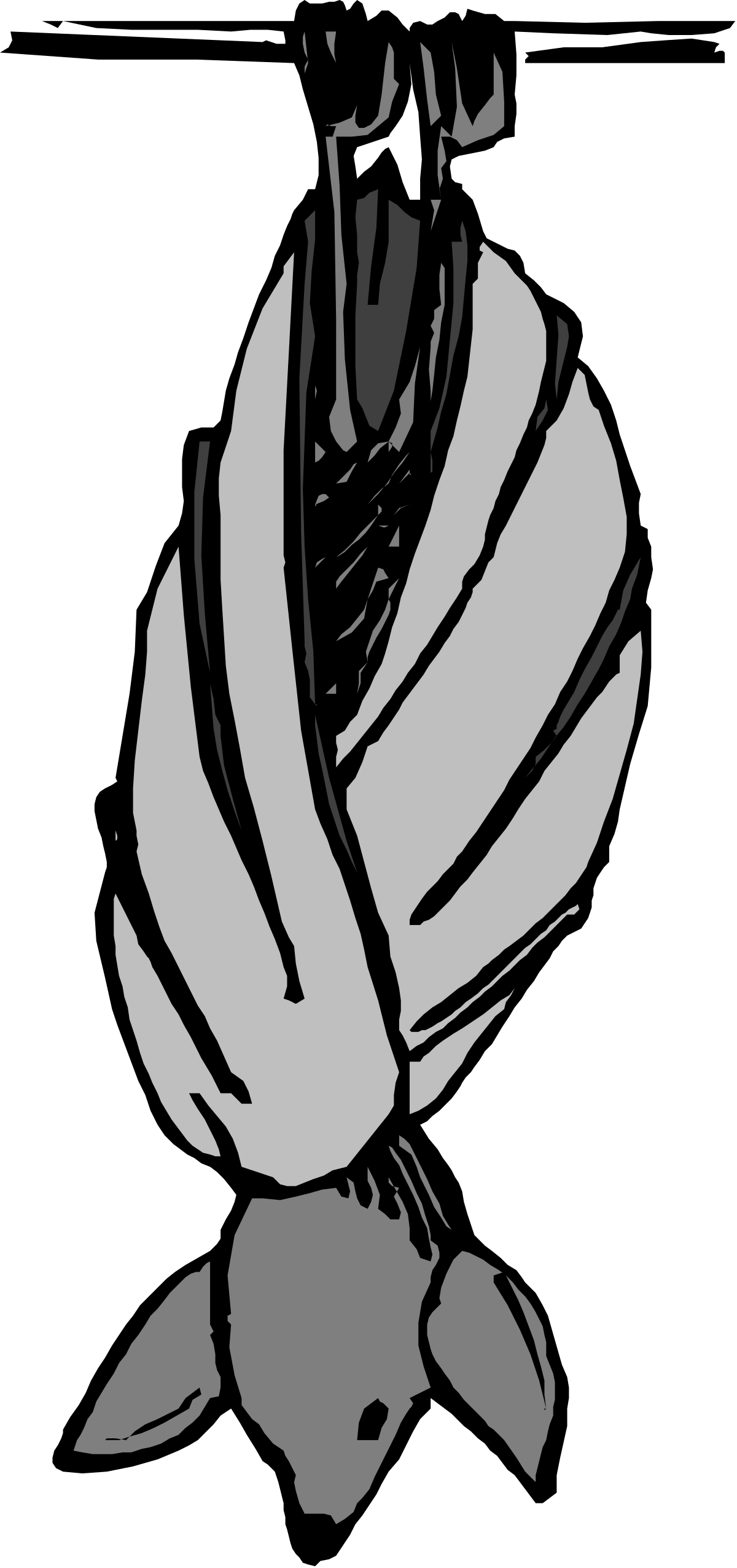 a black and white drawing of a man in a cloak clip art png transparent Black and White Cloaked Man Clipart for Creative Projects