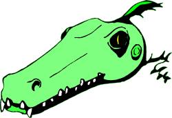 Smiling Green Alligator Head Clipart for Fun Designs