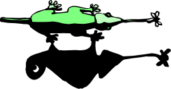 Green Apple Logo on Black Background - Eye-Catching Clipart Design