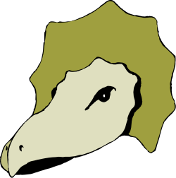 Horse Head Clipart with Vibrant Green Mane