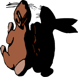 Silhouette of a Man with Hat - Stylish Cell Clipart