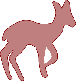 Deer Silhouette Clipart Against Black Background - Perfect for Nature Designs