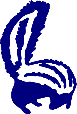 Adorable Blue and White Rabbit Clipart with White Tail