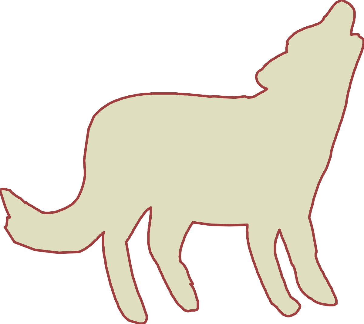 a silhouette of a wolf clip art png transparent Wolf Silhouette Clipart for Creative Projects