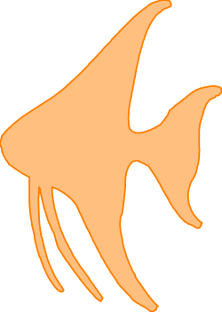 Fish Silhouette Against Black Background - Stunning Clipart Design