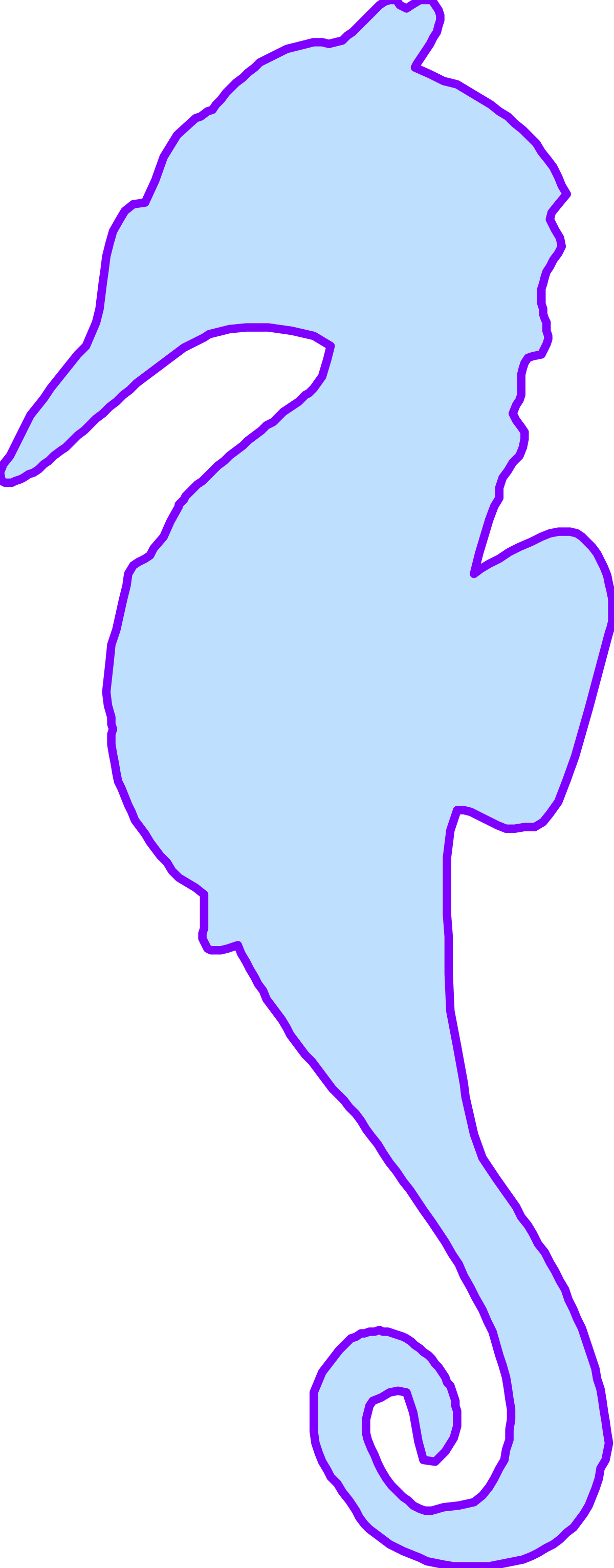 Seahorse Silhouette Clipart for Creative Projects
