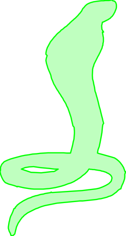 Snake on Black Background Clipart - Striking and Versatile Visuals