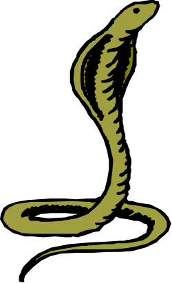 Green Snake Clipart on Black Background for Dynamic Visuals