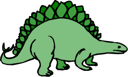 Green Dinosaur with White Head and Tail Clipart - Perfect for Fun Projects