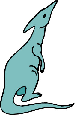 Blue Rat Sitting on Its Back Clipart - Whimsical Animal Illustration