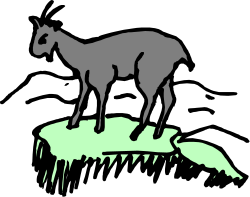 Goat Standing on Hill - Stunning Clipart for Your Projects