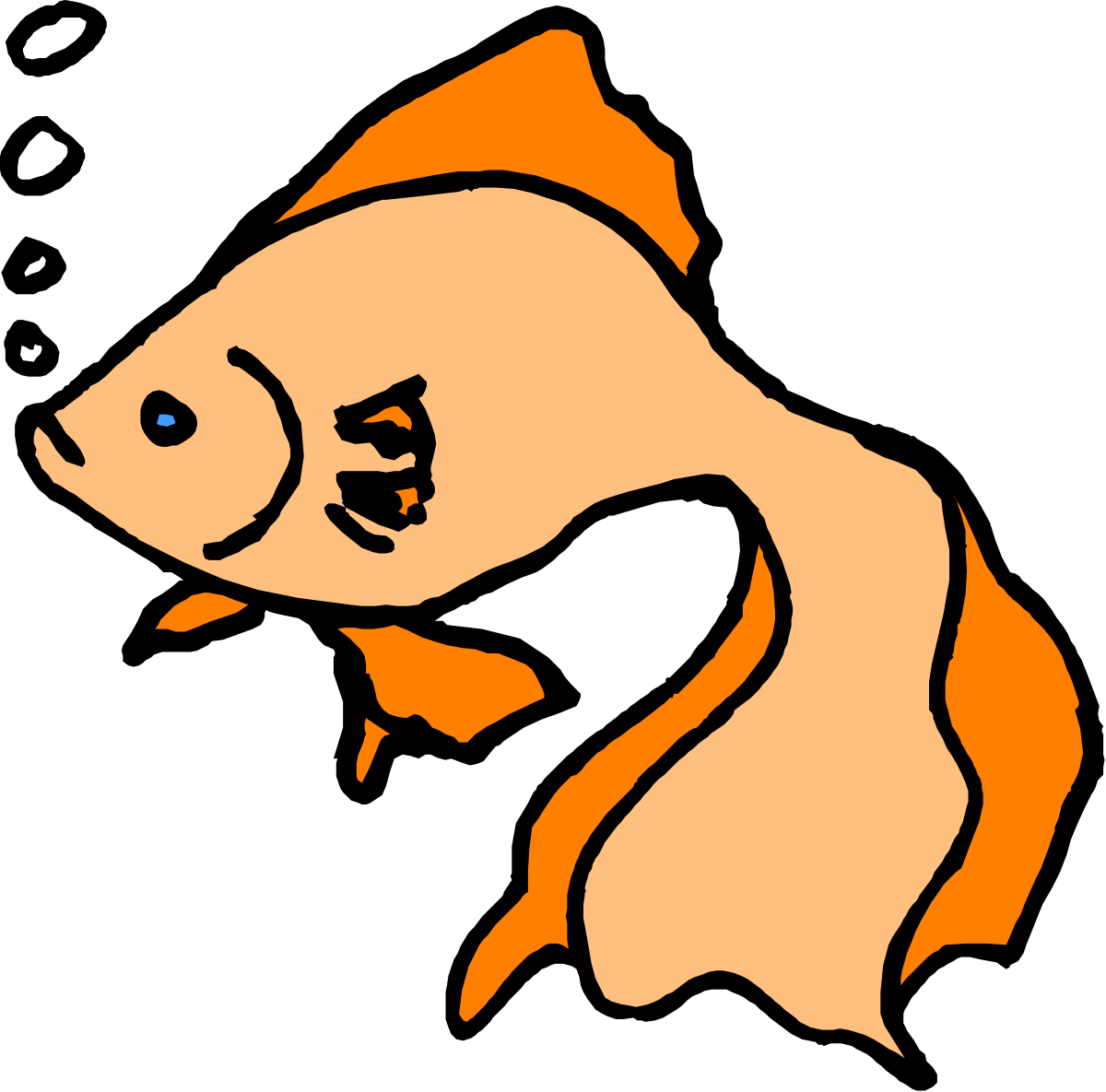 Fish Clipart on Black Background - Stunning Underwater Visuals