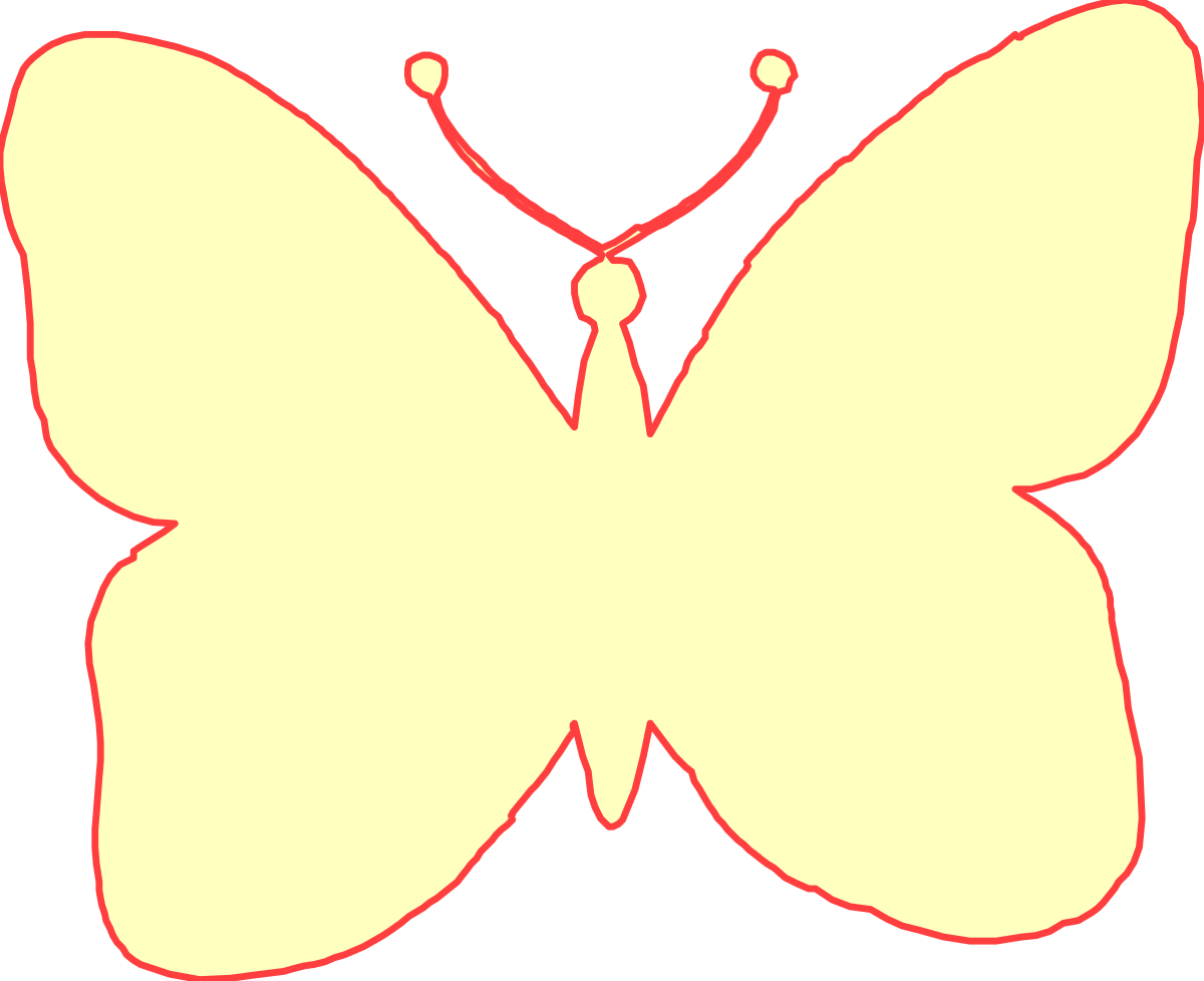 Yellow Butterfly on Black Background - Stunning Clipart Designs