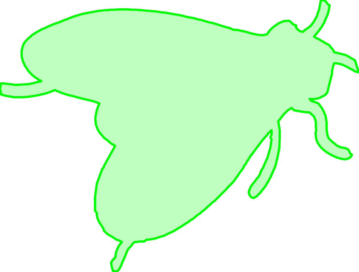 a green silhouette of a bee clip art png transparent Green Bee Silhouette Clipart for Creative Projects