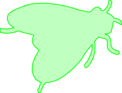 Green Bee Silhouette Clipart for Creative Projects