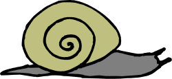 Snail Clipart on Black Background - Unique SVG Graphics