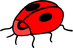 Ladybug Logo Design: Striking Red and Black Clipart