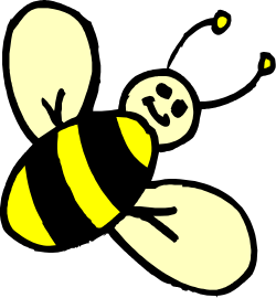 Bee Clipart on Yellow and Black Background - Perfect for Creative Projects