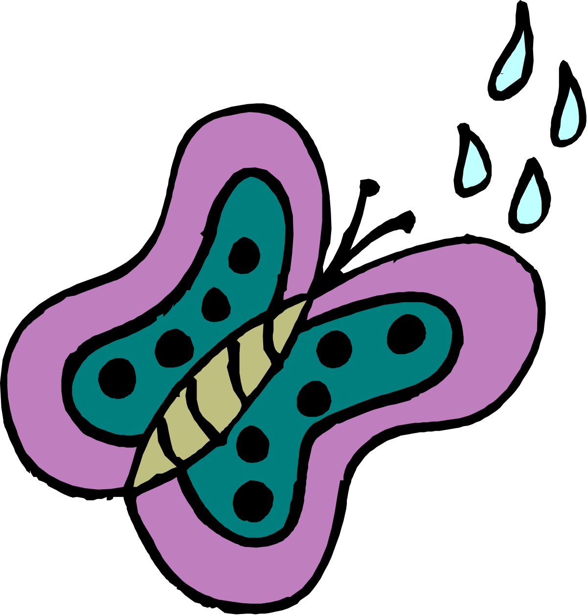 Butterfly Clipart with Stunning Blue and Purple Wings