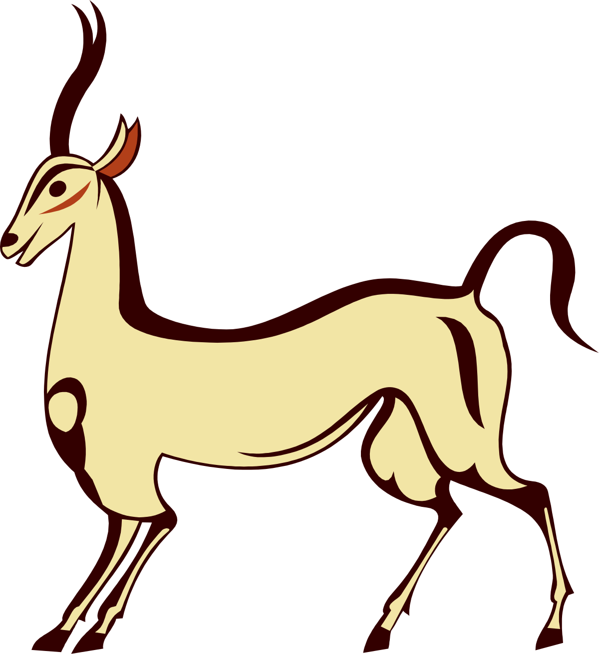 a goat standing on a black background clip art png transparent Goat Standing on Black Background Clipart: Perfect for Creative Projects