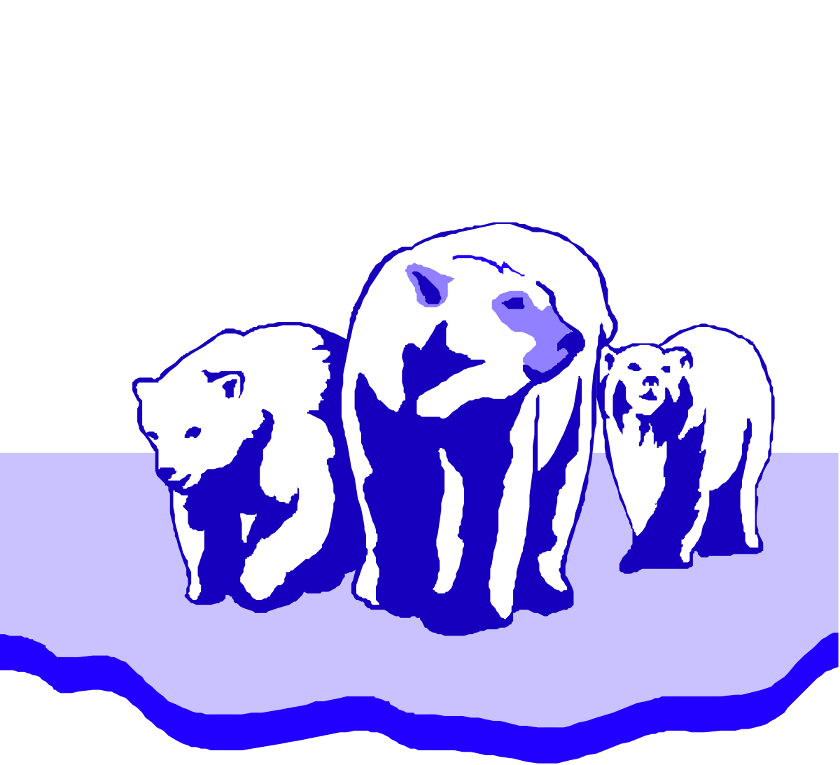 Polar Bears Clipart: Majestic Arctic Family Scenes