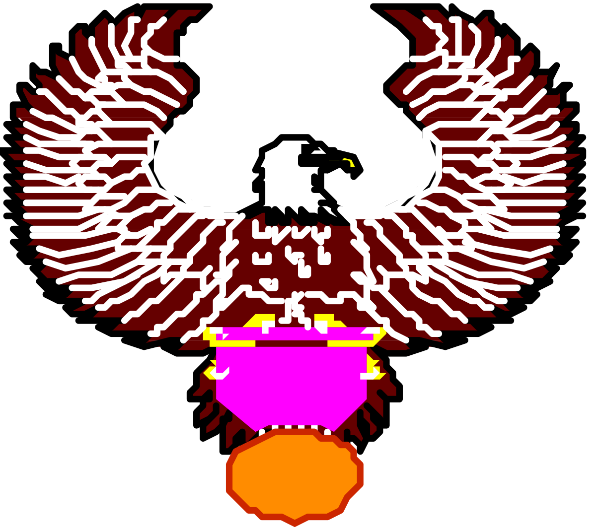 Bird with Large Wing and Small Beak Clipart for Unique Designs
