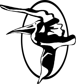Yoga Pose Silhouette: Elegant Black and White Woman Clipart