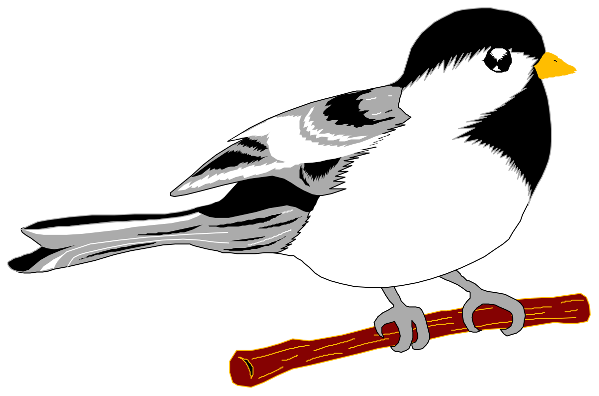 Bird on a Branch Clipart � Charming Nature Scene for SVG Use