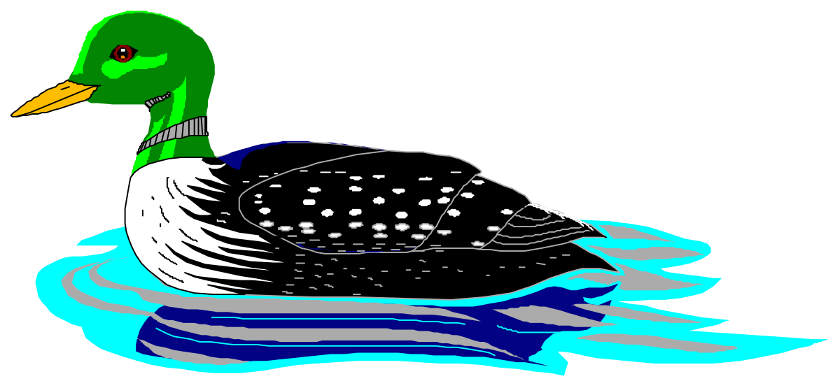 Duck on Blue and White Blanket - Charming Clipart for All Projects