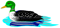 Duck on Blue and White Blanket - Charming Clipart for All Projects
