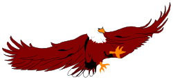 Red and White Eagle Flying High: Stunning Clipart for Your Projects