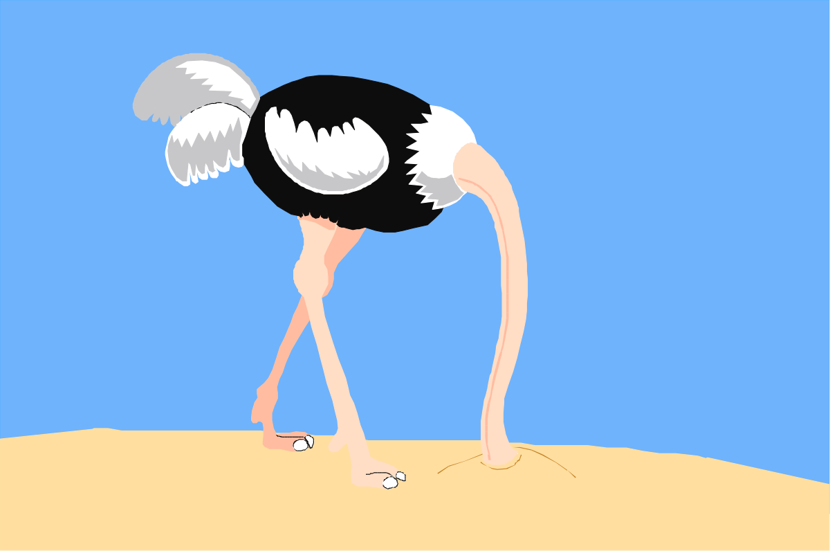 Ostrich Bird Standing on Sand - Stunning Clipart for Your Creative Projects